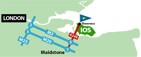 Isle Of Sheppey Road map